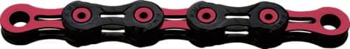 Image of KMC DLC11 Waxed 11 Speed Chain, Black/Pink, 118 Link