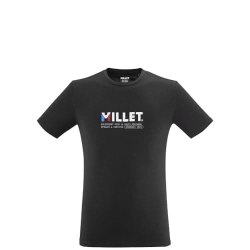 Image of MILLET Men's T-Shirt Climbing Organic Cotton Comfortable Black
