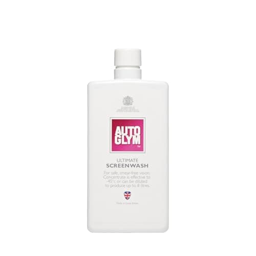 Image of Autoglym Ultimate Screenwash, 500ml - Concentrated Screen Wash for Cars, Up to 8 Litres - Down to -45°C, Winter Windscreen Washer Fluid - Screenwash Concentrate Dilute for All Seasons for Windshield