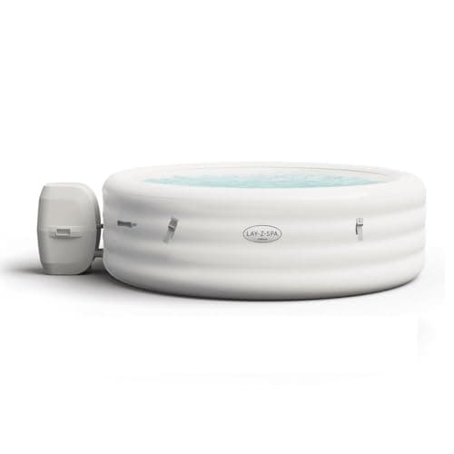 Image of Lay-Z-Spa 60011 Vegas Hot Tub with 140 AirJet Massage System Inflatable Spa with Freeze Shield Technology, 4-6 Person