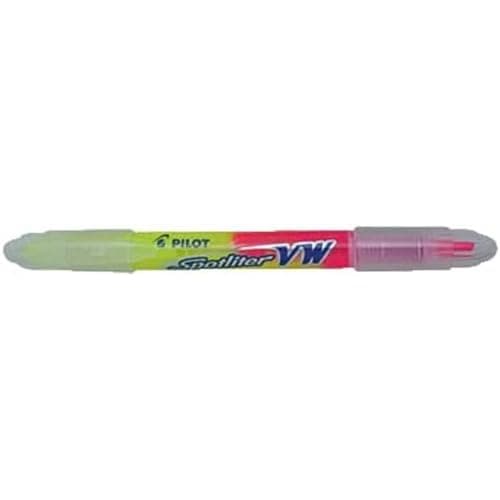 Image of Pilot Begreen Recycled VW Spotliter Double Ended Highlighter 3.6 mm Tip - Yellow/Pink, Box of 10