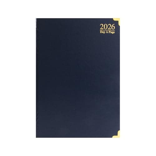Image of ZYBUX - A4-2026 Diary Day a Page with Half Page Saturday and Sunday (Navy Blue)