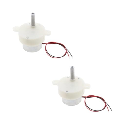Image of OTOTEC 2PCS Gear Motor 6-9V DC 2-5RPM Slow-Speed Motor Shaft Diameter 5mm Shaft Outer Length 16.3mm Lead Length 13cm Micro Electric Motor Gearbox
