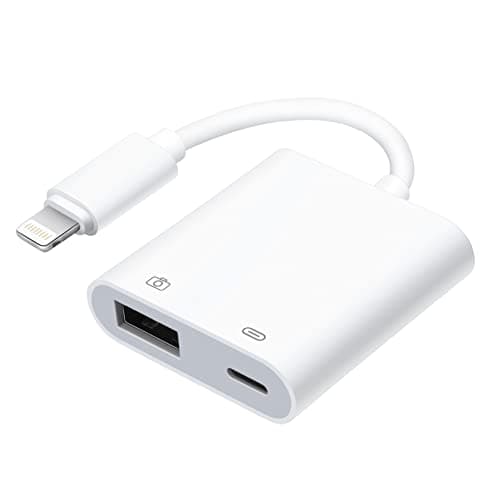 Image of [Apple MFi Certified] Lightning to USB Camera OTG Adapter With Charging Port for iPhone/iPad, Card Reader, Flash Drive, Keyboard, Mouse - Plug and Play