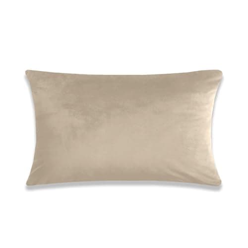 Image of Kosiproducts Throw Rectangle Pillow Cushions with Covers, Hollow Fibre Filling, Decorative Indoor, Sofa, Patio, Rattan Seats [60cmx40cm, Oyster]