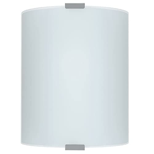 Image of Britalia White Satin Glass Classic Rectangular Flush Ceiling & Wall Light | 21cm Length | 1 x ES E27 Lamp Required | UK Approved | Low Profile Height