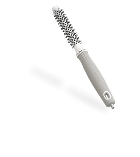Image of Olivia Garden Expert Blowout Shine – White & Grey - 15 - Ceramic Coated Round Brush for Smooth Blowout, Frizz-Free Hair & Radiant Shine