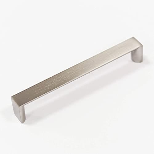 Image of 160mm Brushed Nickel Square D Handle for Kitchen Cabinets | Bedroom | Bathroom | Furniture | Cupboards