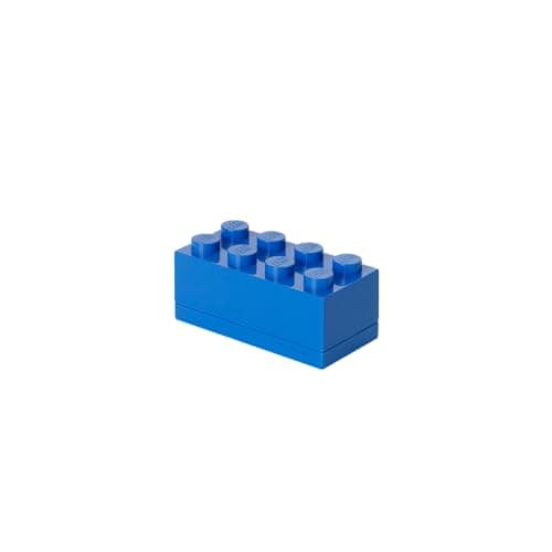Image of LEGO Mini Box 8 Knobs Blue - Versatile Small Storage Box for Snacks, Jewellery, Hair Accessories, and Souvenirs - Safe, Easy to Clean, 46 x 92 x 43 mm