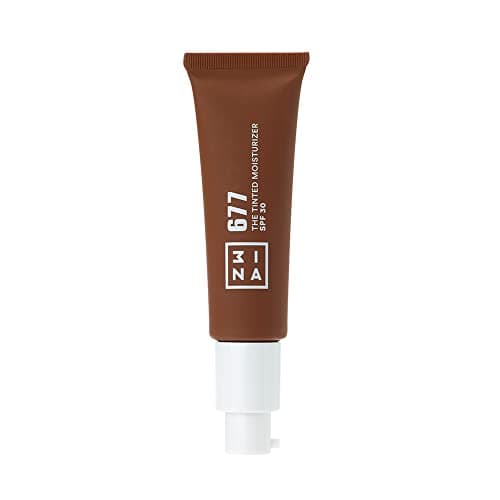 Image of 3INA MAKEUP - The Tinted Moisturizer SPF30 677 - Dark brown BB Cream - Foundation with Hyaluronic Acid and SPF30 - Tinted Moisturiser for All Skin Tones - Vegan - Cruelty Free