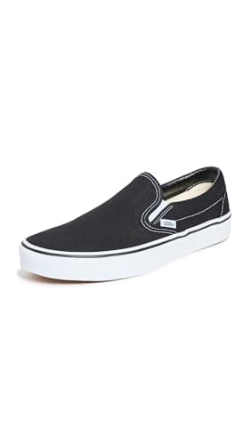 Image of Vans Classic, Unisex-Adults' Slip-On Shoes, Black/White/White, 10 UK