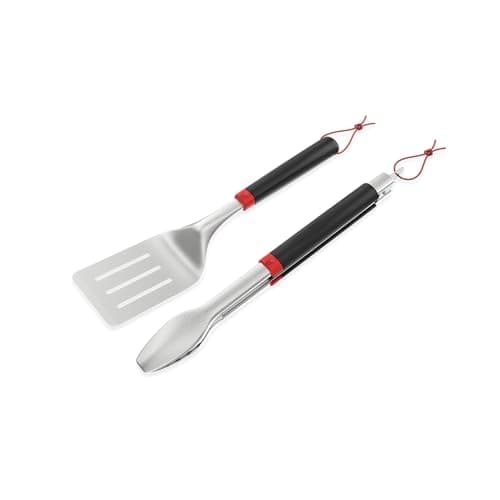 Image of Weber grill set/two-piece, consists of grill tongs & turner, comfortable handle, dishwasher safe (3401326)