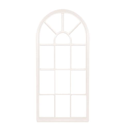 Image of VFM e-Store Arched Garden Mirror 69.5cm x 34.5cm x 2.5cm (White)