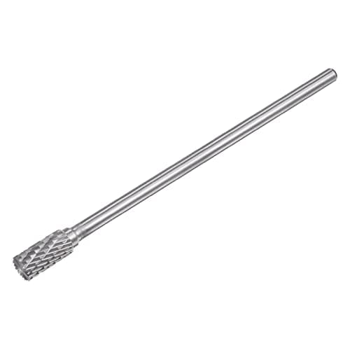 Image of sourcing map Carbide Burrs Rotary Files, Double Cut Cylinder Tungsten Carbide Tip 10mm Cutting Head 6mm Shank 150mm (6-Inch) Length for Wood Metal Stone Polishing