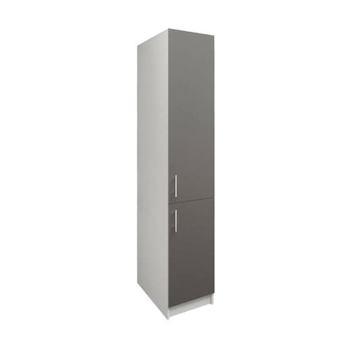 Image of JD Greta Fixed Height 400mm Kitchen Tall Base Cabinet Dark Grey Matt Larder Storage Unit