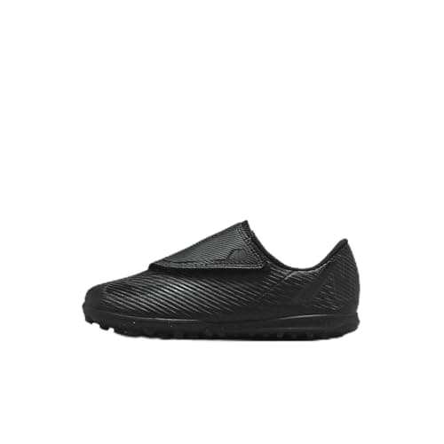 Image of NIKE Unisex Kids Jr. Mercurial Vapor 16 Club TF Low-Top Younger Football Boots, Black Black Deep Jungle, 9.5 UK Child