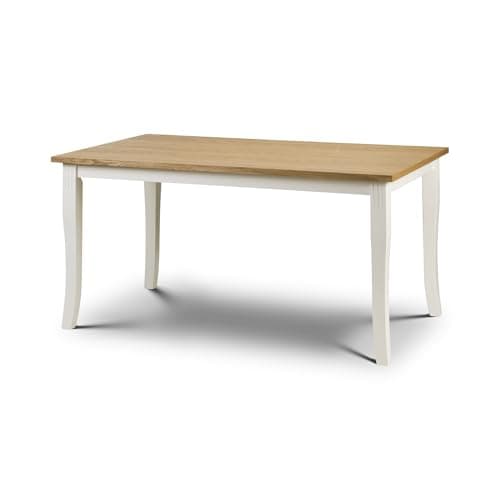Image of Julian Bowen Davenport Dining Table, Ivory/Light Oak