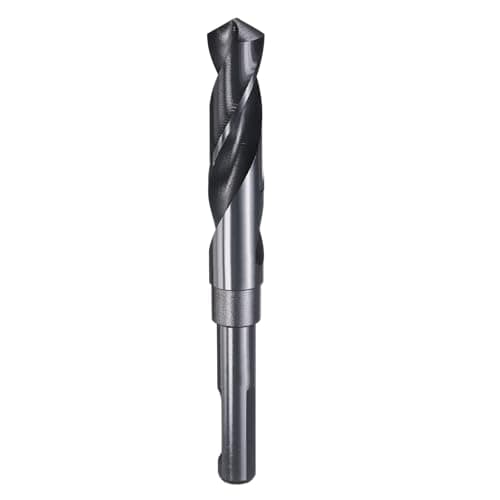 Image of sourcing map 17.50mm Drill Bit 1/2" Reduced Shank 3-Flat 4241 High Speed Steel Nitriding Black 118° for Soft Materials Wood Plastic Iron Copper Aluminum