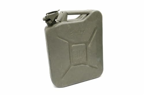 Image of Czech Army Metal Fuel Jerry Can Surplus | Diesel & Petrol Container | Heavy Duty Steel | 5L or 10L Capacity (5 Litre)