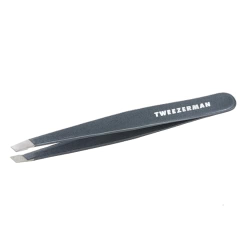 Image of Tweezerman Stainless Steel Slant Tweezer (Blue Stone)