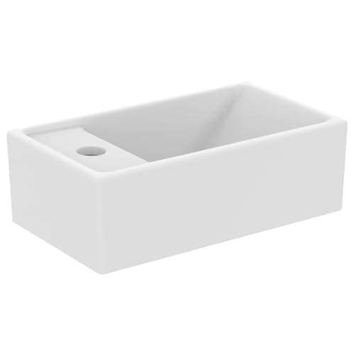 Image of Cloakroom Sink/Basin - Ideal Standard i.Life S 37cm Cloakroom Basin, 1 tap Hole, Left Hand, E211301, White