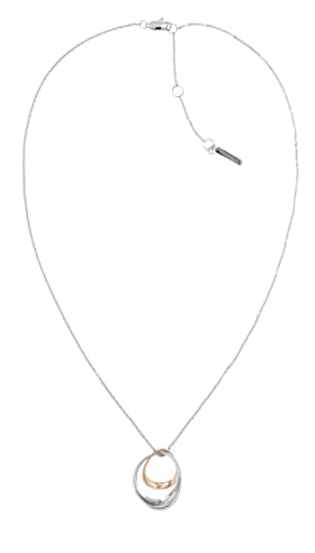 Image of Calvin Klein Women's WARPED RINGS Collection Necklace in Stainless Steel with a Charm - 35000008