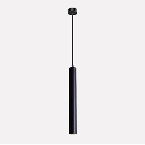 Image of Vecys 1PCS Modern Black Cylinder Pendant Light with 3W COB Patch LED Light Long Tube Chandelier φ4*30.5CM for Indoor Kitchen Island Dining Room Shop Bar Counter