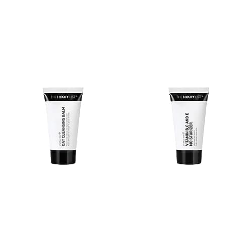 Image of The INKEY List Mini Oat Cleansing Balm,50ml & Vitamin B, C and E Lightweight Daily Face Moisturiser to Keep Skin Healthy 50ml