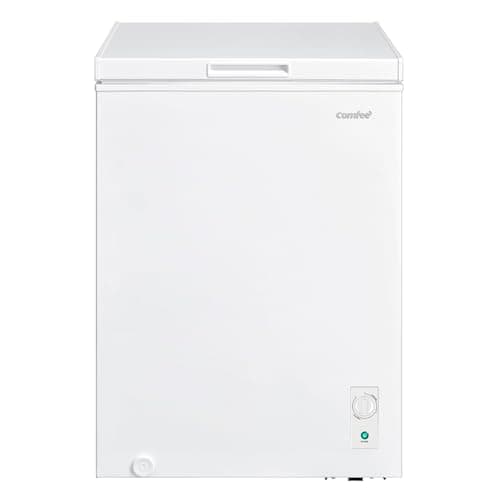 Image of COMFEE' RCC102WH2UK(E) 99L Freestanding Chest Freezer, Refrigeration and Freezer Conversion, Inverter Compressor, 4 Star Freezer Rating, Quiet 38dB, Suitable for Outbuildings & Garages, White