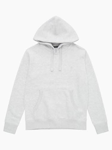 Image of French Connection Regular Fit Logo Overhead Hoodie-Light Grey-Small