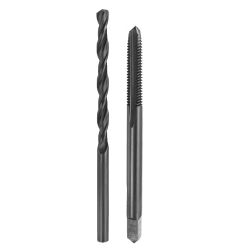 Image of sourcing map Tap and Drill Bit Set, 1pcs M4 x 0.7 Metric Straight Flute Thread Screw Taps & 1pcs 3.3mm Twist Drill Bits, Black Oxide HSS-6542 Tapping Threading Tool Kit