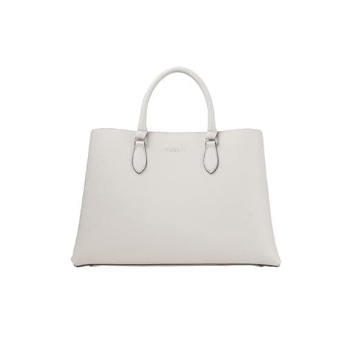 Image of Fiorelli Women's Emery Large Satchel Bag, Stylish Handbag with Grab Handles & Crossbody Strap, Light Stone Faux Leather