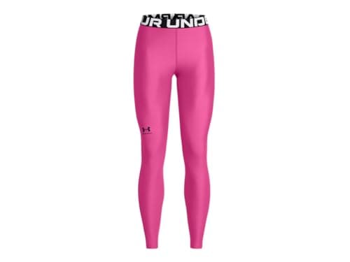 Image of Under Armour Womens HG Authentics Leggings Sports Bottoms Astro Pink/Black XS
