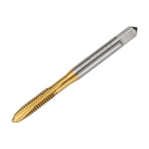 Image of sourcing map 3/16-28 UN B2 Spiral Point Thread Tap, Screw Tap Threading Tapping Tool, Titanium Coated 6542 High Speed Steel Machine Taps Tapping Bit