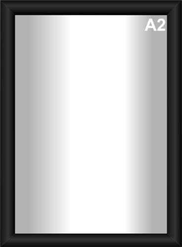 Image of Snap Poster Frames | Certificate Photo Display | Clip Poster Holders for Retail And Advertising Displays | Notice Sign Board Frame for Walls (Black Colour) (1, A2 (420 x 594mm))