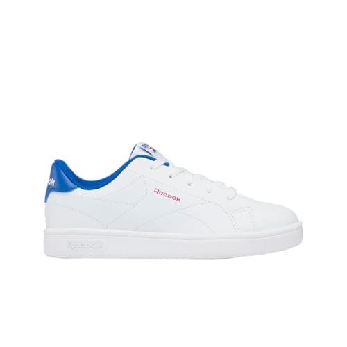 Image of Reebok Court Clean Trainers, White/Vectorred/Vector Blue, 34.5 EU / 2.5 UK, White Vectorred Vector Blue, 2.5 UK