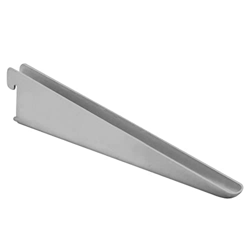 Image of 10 Pack Twin Slot Shelf Bracket Antibacterial (Silver), Wall Mounted Double Slot Shelving, Adjustable, Modular Shelves Bracket - (120mm)