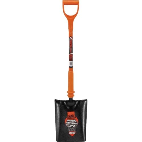 Image of Draper 75169 Expert Taper Mouth Shovel Fully Insulated and Solid Forged,Orange,Black