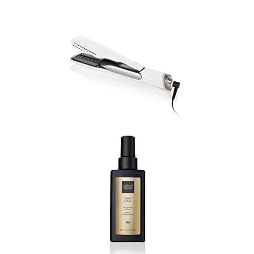 Image of ghd Duet Style 2-in-1 Hot Air Styler in White + Sleek Talker - Wet to Sleek Styling Oil, Smoothing and Softening Hair Oil with Heat Protection, Formulated with Nourishing Argan Oil
