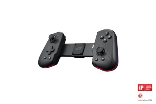 Image of ASUS ROG Tessen Mobile Controller, unique foldable design, programmable aluminum rear paddles, ROG Button, mechanical switches, console-grade joysticks, 18-watt passthrough charging, and RGB lighting