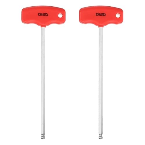 Image of sourcing map 2pcs T-Handle Ball End Hex Key 5mm 182mm Length S2 Steel Metric Inner Hexagon Wrench T-Key Spanner Repairing Tool for Home Auto Maintenance Bike Motorcycle Repair