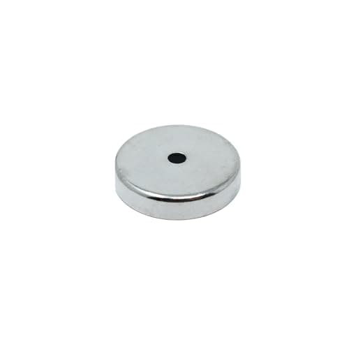 Image of Ferrite Y30BH Pot Magnet for Arts, Crafts, Model Making, DIY and Hobbies - 40mm dia x 8mm thick x 5mm c/sink - 15kg Pull