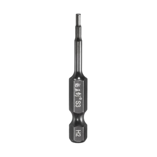 Image of sourcing map Hex Head Wrench Drill Bit 2mm(H2) Metric 1/4" Hex Shank 2"(50mm) Length S3 Steel Magnetic Impact Drivers Screwdriver Bit Industrial Grade Hexagon Electric Drill Bits