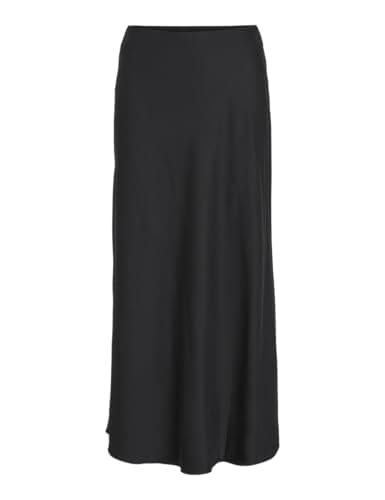 Image of Vila Womens Ellette Midi Skirt Black M