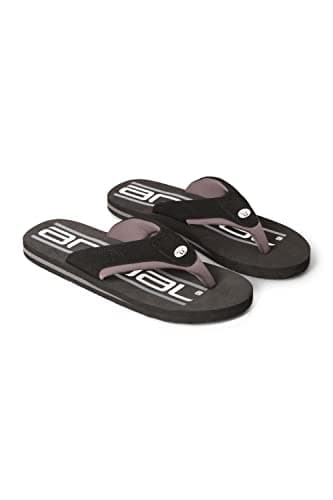 Image of Animal Jekyl Mens Flip-Flops - Slip-on, Lightweight & Comfortable Footwear with Soft Padded upper Straps - Best for Spring Summer & Outdoors Jet Black Adult Shoe Size 11