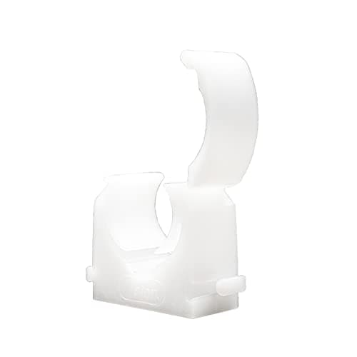Image of Talon - 28mm Single Hinged Pipe Clips - Pack of 50 - Natural - 360° Fixing for Pipework - Temperatures Up to 85°C (185°F) - Safe for Use On Plumbing, Gas and Air Conditioning Pipe - UV Stabilized