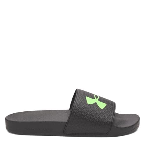 Image of Under Armour Mens ARMR Slide Pool Shoes Black/Green 8 UK