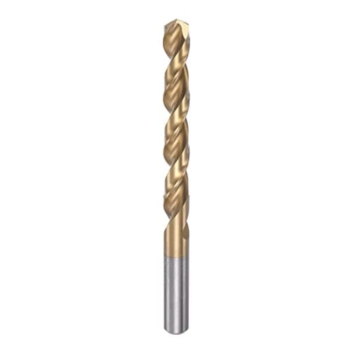 Image of sourcing map Twist Drill Bit 10.1mm Titanium Coated (HSS-E) M42 High Speed Steel 8% Cobalt Straight Shank for Stainless Steel Aluminum Alloy Metal