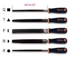 Image of Beta 17190225 Model 1719 Bmd8/P Hand Bastard Cut File, Plastic Handles, 8"/200mm