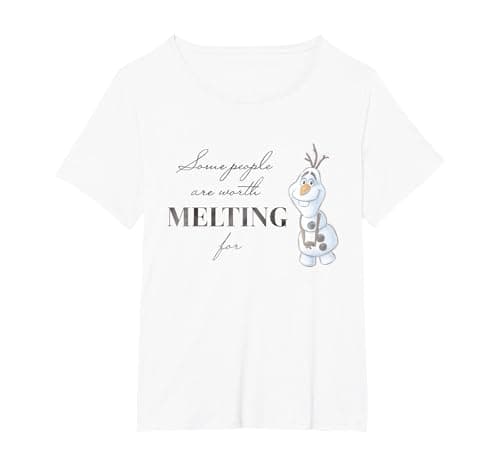 Image of Disney 100 Anniversary Frozen Olaf D100 Quote Sweet T-Shirt, Women's Plus, White, 5X